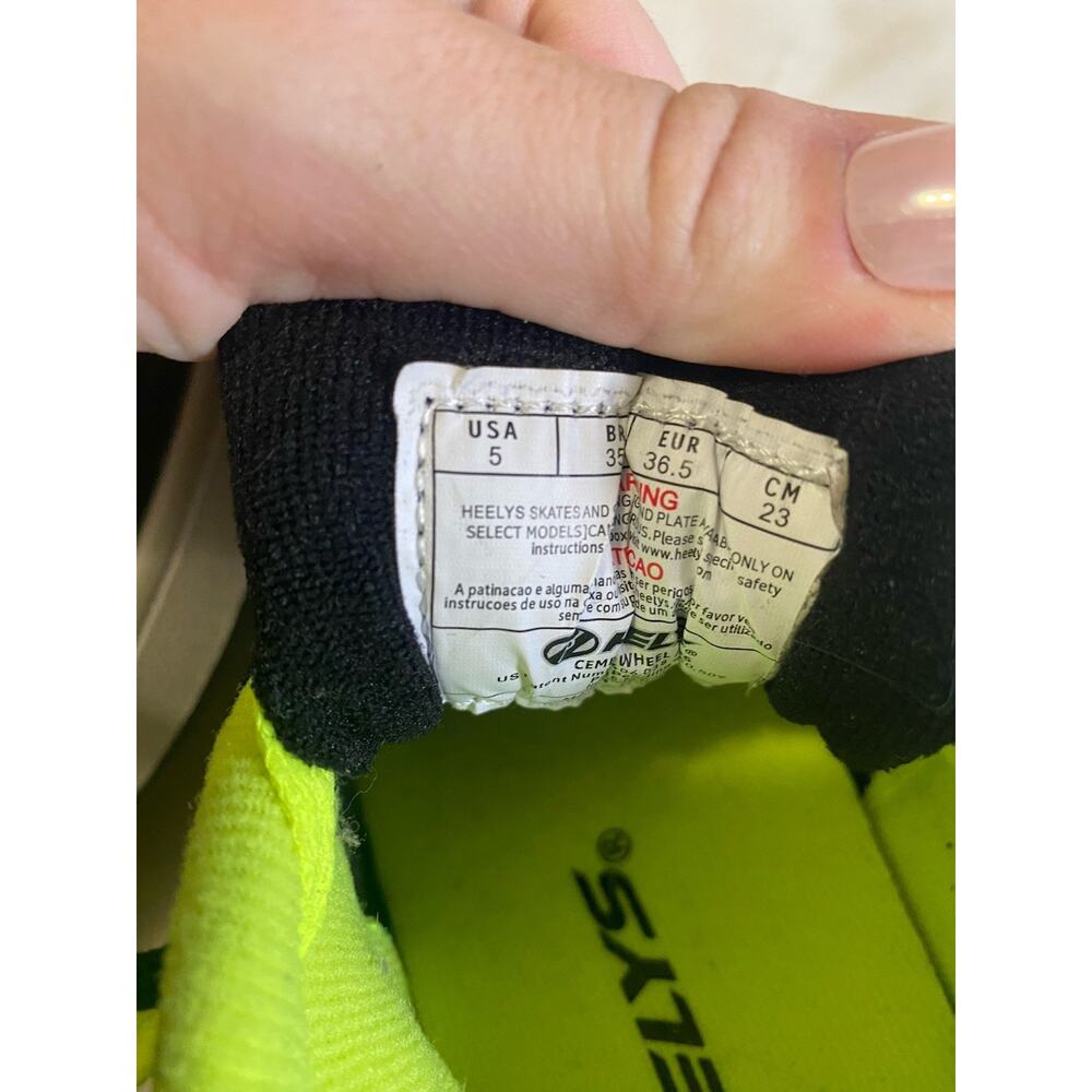 Heelys Kids Skate Shoes Sz 5 Propel 2.0 Gray Black Yellow new in box - Picture 6 of 6